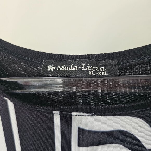 Moda Lizza Color Block/Print Beaded Blouse - Picture 5 of 6